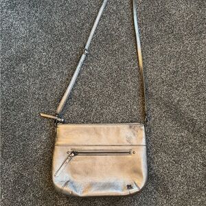 The Sak Brand Metallic Crossbody Leather purse